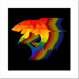 Rainbow Shark Posters and Art